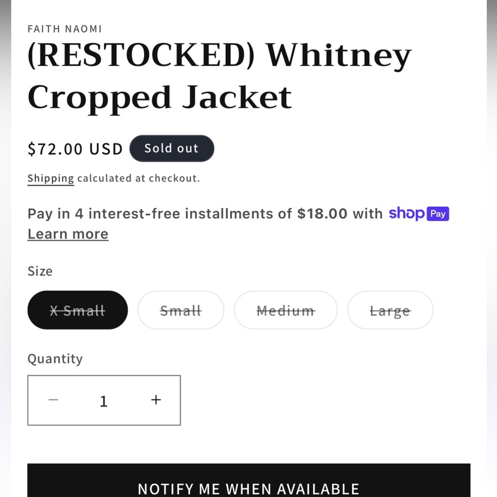FAITH NAOMI Whitney Cropped Jacket Cream Silver Buttons Medium SOLD OUT NEW - Picture 4 of 11